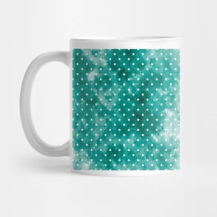 Teal Polka Dots Pattern Watercolor Abstract Cute  Girly Pretty Trendy Design Mug